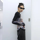 Japanese Mesh Tie Dye Cyber T-Shirt