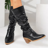 Chic Pointed Toe Heeled Cowboy Boots