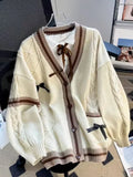Kawaii Bow Knitted Cardigans