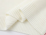 Retro Puppy O-Neck Collar Print Knitted Sweater