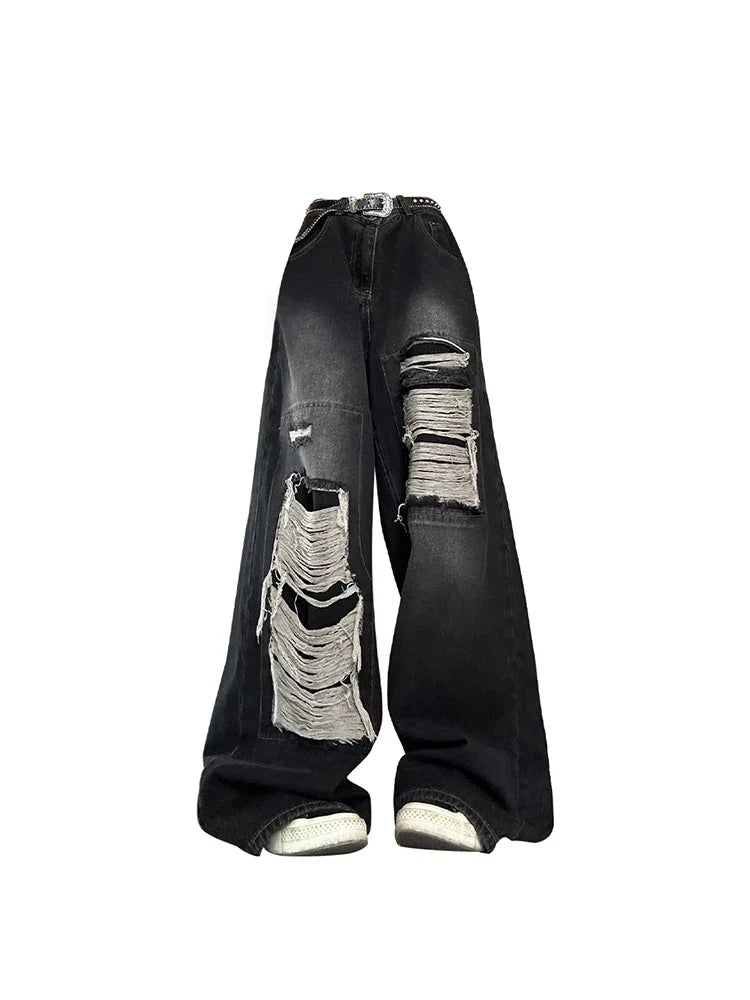 Y2K Gothic Ripped Women's Jeans