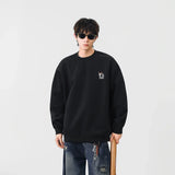 Cozy Embroidered Logo Crew Neck Sweatshirt