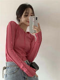 Solid Bright Line Long Sleeve T-shirt