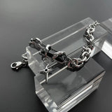 Black Zircon Star Titanium Bracelet