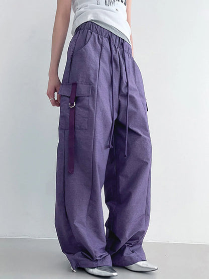 Baggy Purple Cargo Pants