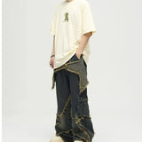 Work & Play Retro Design Five Star Straight Jeans