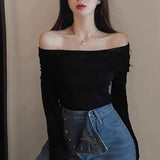Off-Shoulder Long-Sleeve Top