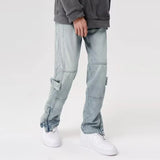 Y2K Streetwear Vintage Cyber Blue Baggy Jeans