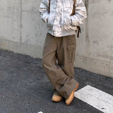 Retro Vintage Brown Wide Leg Baggy Jeans