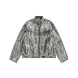 Destructive American Graffiti Printed Denim Jacket