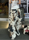 Vintage Y2K Cow Pattern Oversized Pants