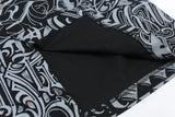 Vintage Style Letter Full Print Casual Short Sleeve Shirt