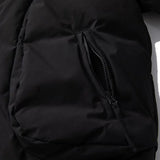 Y2K Winter Solid Loose Hooded Parkas Puffer Jacket