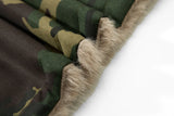 Camouflage Single Breasted Fur Collar Padded Jacket