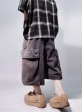 Retro Hip Hop Wide Leg Denim Jorts