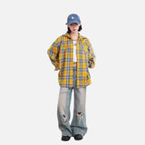 Flattering Plaid Oversized Long Sleeve Shirt