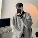 Korean Style Casual Turtle Neck Fur Sweater
