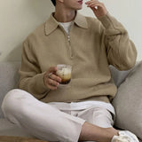 Vintage Knitted Zip-up Sweater