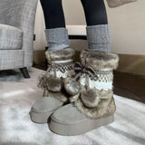 Winter Fluffy Faux Fur Snow Boots
