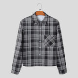 Men Casual Plaid Oversize Long Sleeve Shirt