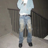Vintage Mud Washed Yellow Baggy Jeans