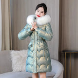 Women's Long Quilted Puffer Jacket
