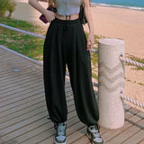 Women American Style Loose Wide Leg Sweatpants