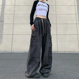 Y2K Effortless Wide Leg Cargo Jeans