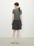 Women Hip Hop Versatile Hollow Texture Knitted T-Shirt
