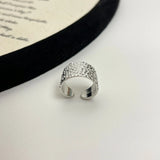 Geometric Wide Irregular Silver Finger Ring