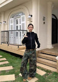 Streetwear Camouflage Wide Leg Cargo Pants