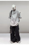 Men's Vintage Punk Zipper Polo T-Shirt