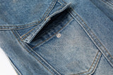 Multi-pocket Retro Ankle Zipper Denim Pants