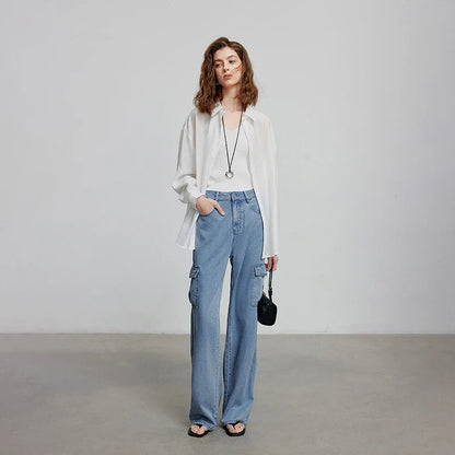 Stylish Wide Leg Summer Denim Jeans