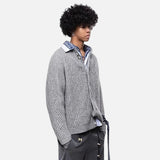 Fashionable Solid Color Single Breasted Knitted Cardigan