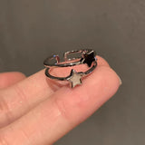 Double Layer Star Zircon Crystal Rings