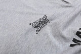 Casual Loose Fit Fake Two-Piece Letter Print Polo T-Shirt