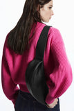 Ethereal Pink Casual Winter Rib V-Neck Cardigan