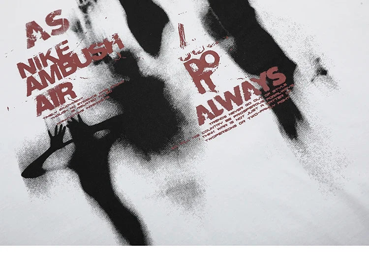 Oversized Graphic Ghosts T-Shirt