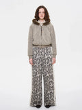 Leopard Print Faux Fur Sweatpant