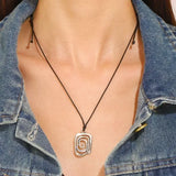 Geometric Spiral Pendant Necklaces