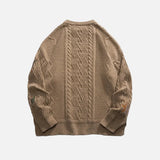 Y2K Cozy Printed Round Neck Knit Sweater