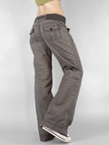 Retro Lace Up Low Rise Pants
