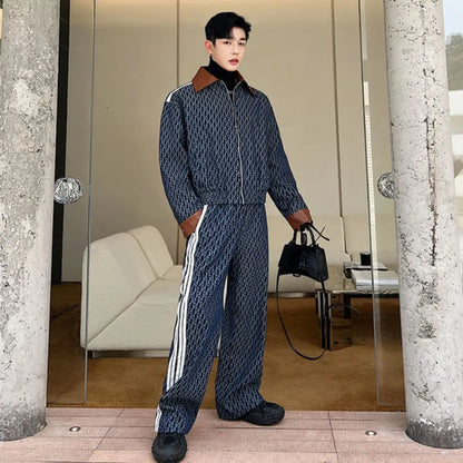 Vintage Denim Jacquard Set