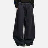 Effortless Plaid Double Waisted Baggy Sweatpants