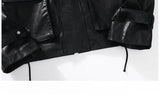 Streetwear High Collar Motorcycle Leather Jacket