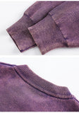 Patched Solid Color Sweatshirt