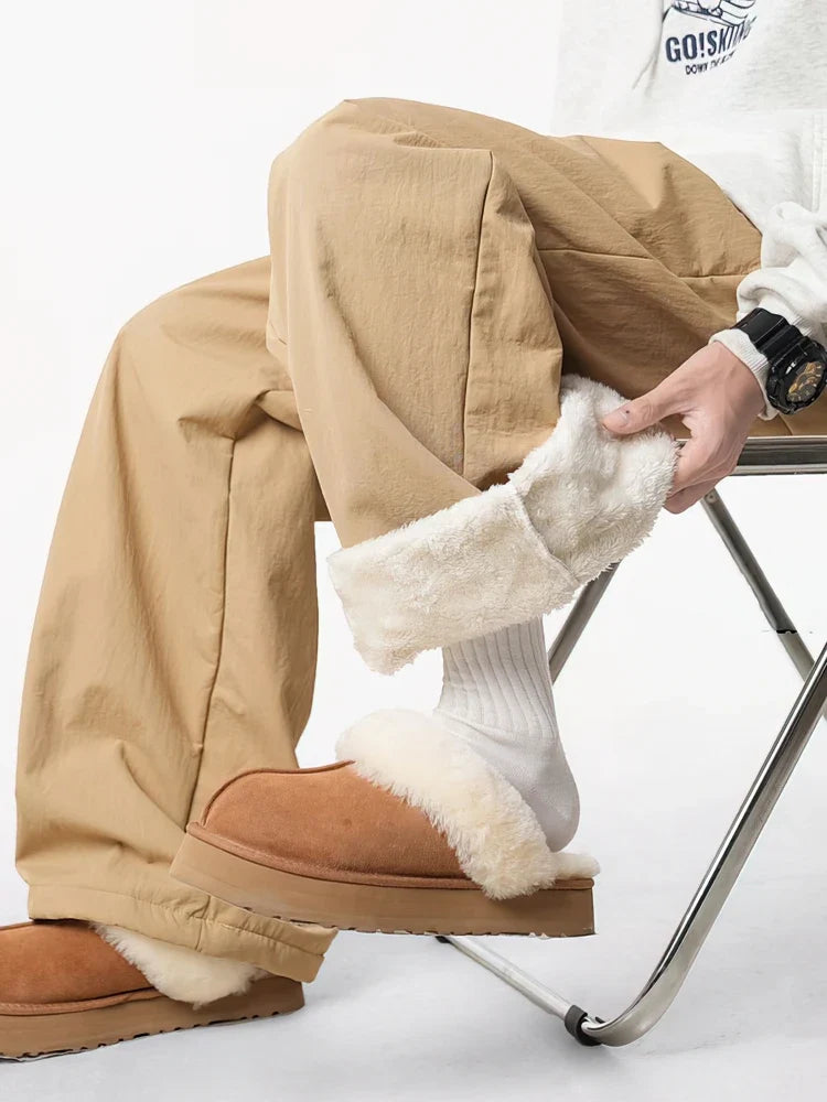 Winter Warm Thicken Waterproof Fleece Pants