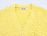 Sweet Versatile V-Neck Knitted Cardigan