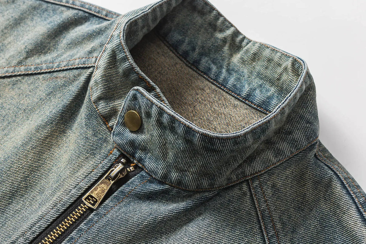 Cargo Patchwork Cowboy Denim Jacket